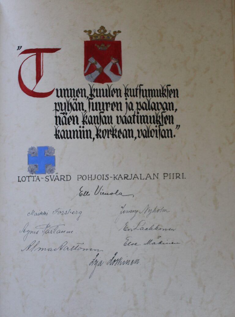 Lotta-Svärd Pohjois-Karjalan piiri. Kuva Perinneyhdistys